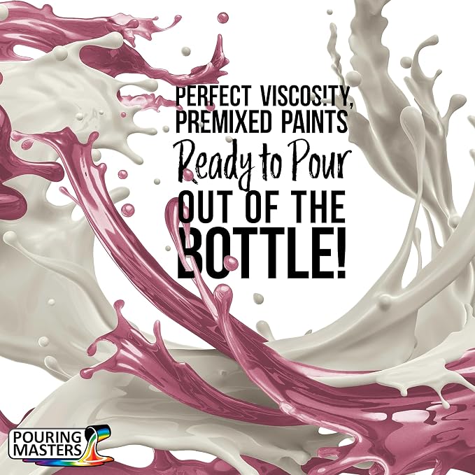 Pouring Masters Rose Pink Metallic Iridescent Pearl Ready to Pour Acrylic - Image 2