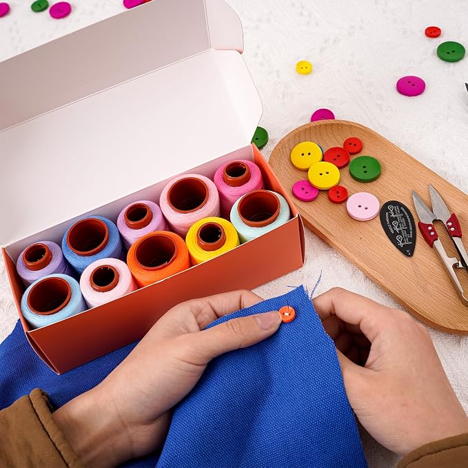 Sewing Thread Kit, All Purpose Sewing Thread 40wt, 10 Spools Assorted Colors - Image 6