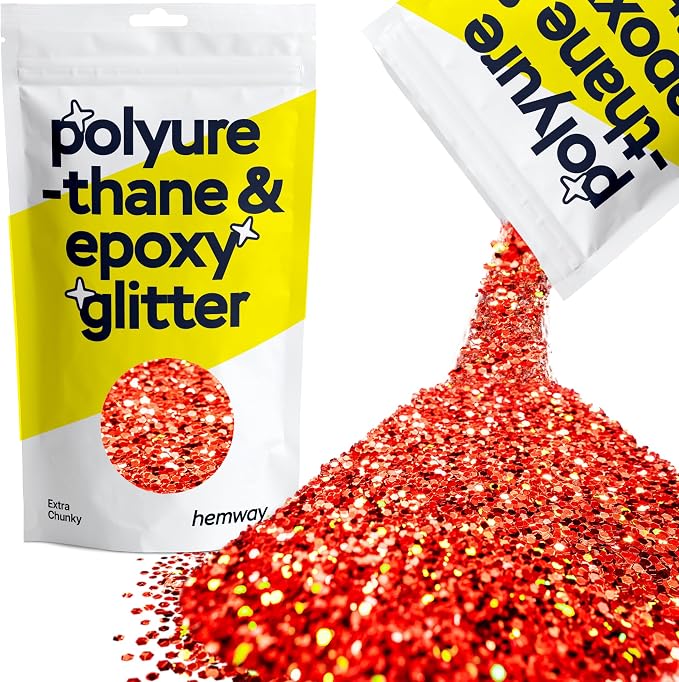 Hemway Polyurethane & Epoxy Resin Glitter 100g / 3.5oz Metallic Crystal Flake by Hemway