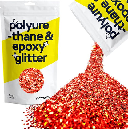 Hemway Polyurethane & Epoxy Resin Glitter 100g / 3.5oz Metallic Crystal Flake by Hemway