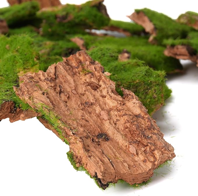 BYHER Assorted Artificial Moss Bark, Decorative Mossy Tree Bark - Image 3