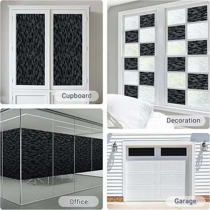 Haton Blackout Window Film, Sun Light Blocking Frosted Privacy - Image 8