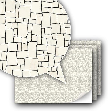 3 Sheets Self-Adhesive Decorative Film Paving Stones and Surfaces by TexturKontor