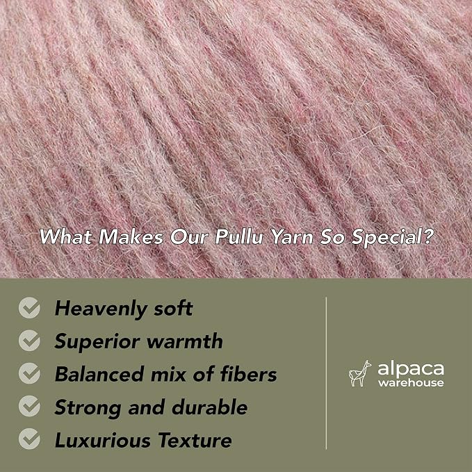 Pullu - Baby Alpaca Merino Wool Yarn Set of 3 Skeins Worsted Weight - Sourced - Image 2