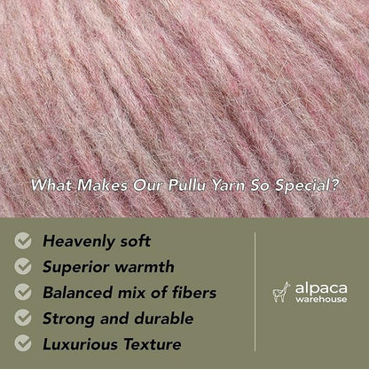 Pullu - Baby Alpaca Merino Wool Yarn Set of 3 Skeins Worsted Weight - Sourced - Image 2