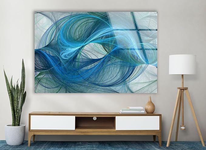 My Photostation.com 28Wx18H'' Blue Energy Abstract Wall Art – Fluid Motion - Image 6