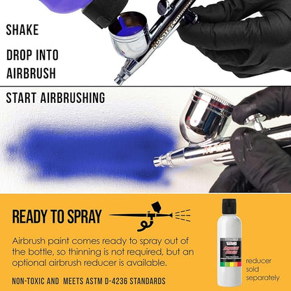 U.S. Art Supply Opaque Canary Yellow Acrylic Special Effects Airbrush Paint - - Image 3