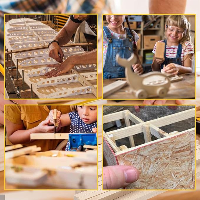 240Pcs Wood Square Dowel Rods 1/8 x 1/8 x 12 inch, Balsa Wood - Image 6