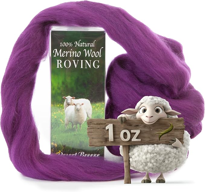 Desert Breeze Distributing 100% Natural Merino Wool Roving by DesertBreezeDistributing