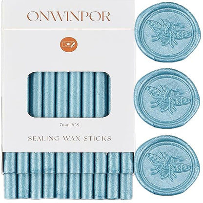 Wax Seal Sticks Blue, ONWINPOR 20pcs Glue Gun Wax Sealing Sticks by ONWINPOR