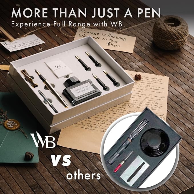 Wordsworth & Black Fountain Pen Gift Set, Includes Ink Bottle, 6 Ink Cartridges - Image 6