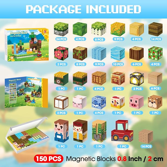 Magnetic Blocks, Magnet Cubes for Kids, STEM Sensory Toys for Toddlers Boys - Image 2