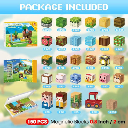 Magnetic Blocks, Magnet Cubes for Kids, STEM Sensory Toys for Toddlers Boys - Image 2