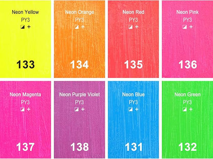 AUREUO Neon Acrylic Paint Set - Image 3