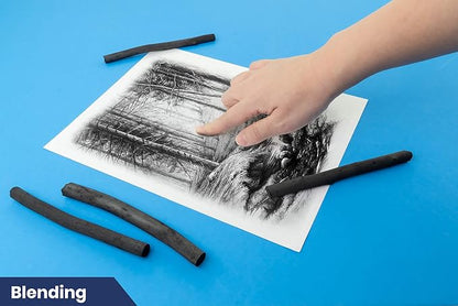 Pacific Arc 2 Pack Large Vine Charcoal Stick 5/Pkg, Thick Willow Charcoal - Image 8