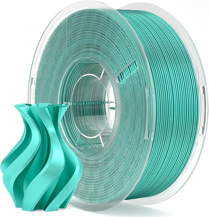 ELEGOO Silk PLA Filament 1.75mm Mint Green 1KG, Shiny 3D Printer Filament by ELEGOO