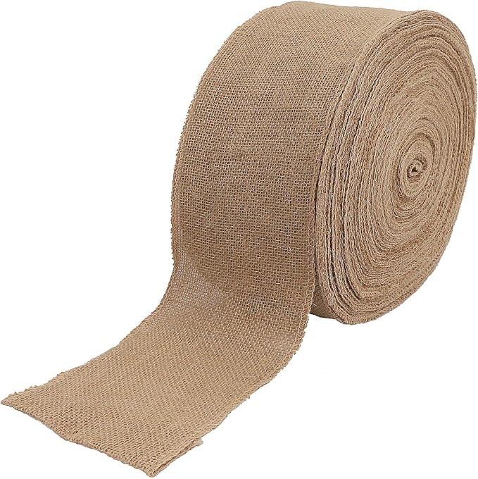 KINJOEK 6 Inch Wide 27 Yards Burlap Ribbon, Natural Jute Fabric Ribbon - Image 8