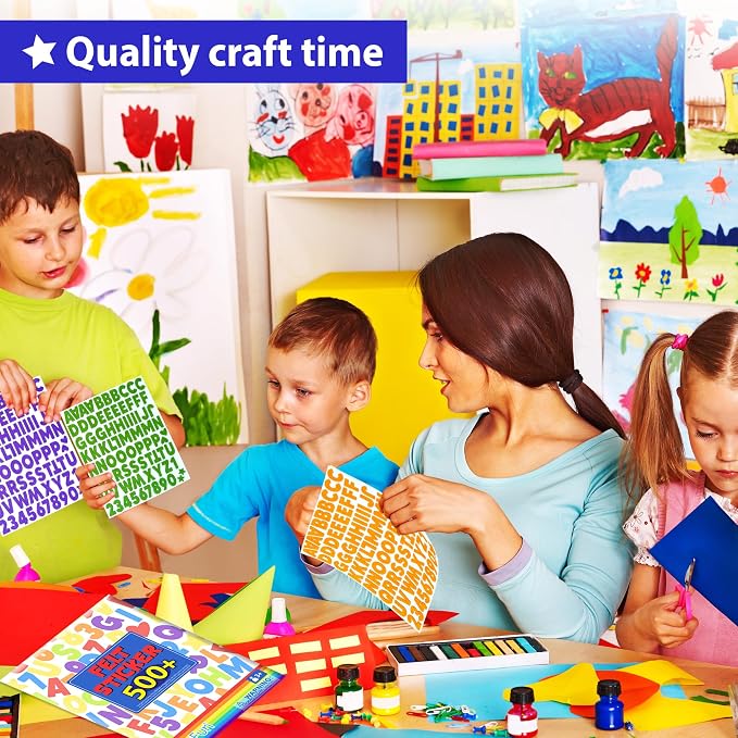 KRAFUN Felt Sticker Kit for Beginner Toddlers, Kids Arts & Crafts, Fun Shapes - Image 6
