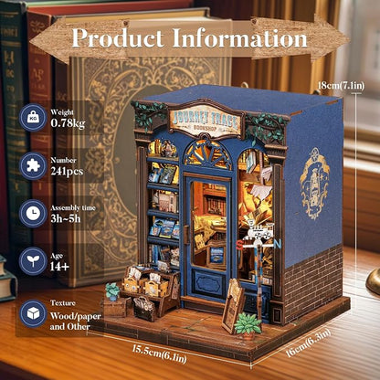 Fsolis Book Nook Kit, DIY Miniature Scene House Kit - Image 2