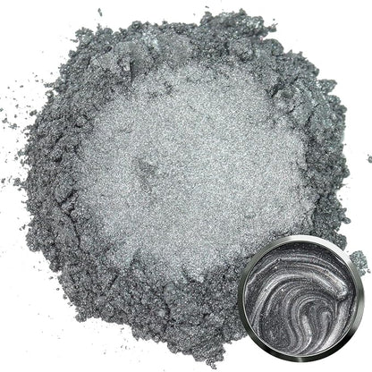 Matio Grey Mica Powder for Epoxy Resin, 1.8oz/ 50g Pearlescent Effect Mica - Image 2