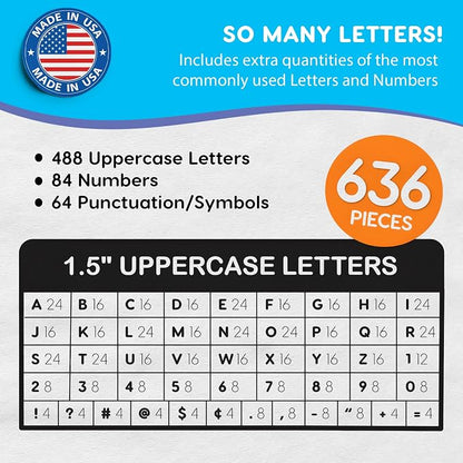 FreshCut Crafts 636 Pcs 1.5 in. Happy Colors Bulletin Board Letters & Numbers - Image 4
