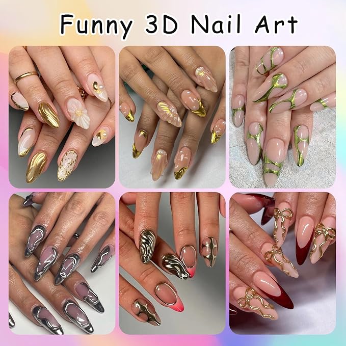 24 Jars Chrome Nail Powder Metallic Mirror Effect Pigment Iridescent Aurora - Image 5