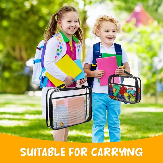 8 Packs Toy Storage Bags with Zipper, Reusable Clear PVC Board Game Storage - Image 7