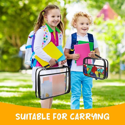 8 Packs Toy Storage Bags with Zipper, Reusable Clear PVC Board Game Storage - Image 7