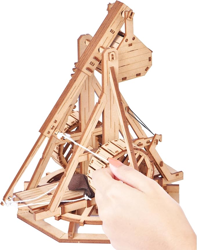 Trebuchet - Warwolf - 3D Wooden Puzzle - DIY Model Building Kit by IBuiltIt