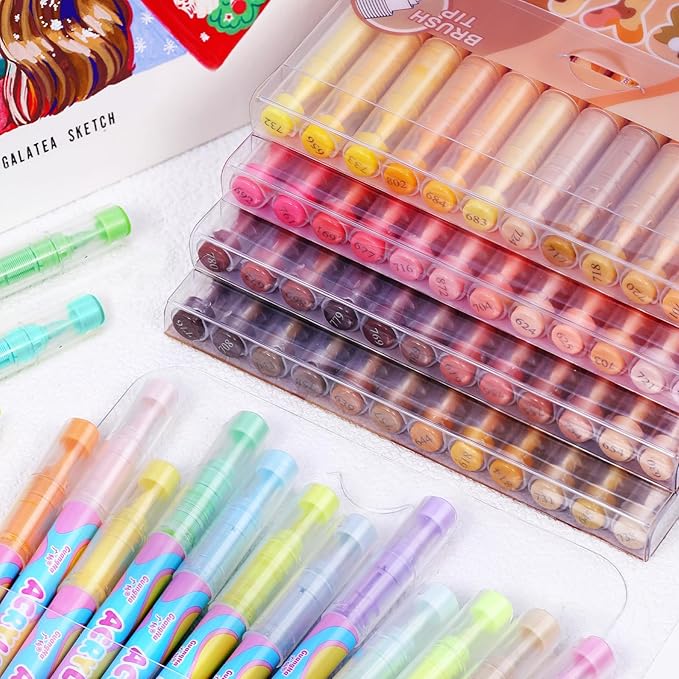 Guangna Acrylic Paint Markers 12 Colors, Skin Tone Series Set - Image 7