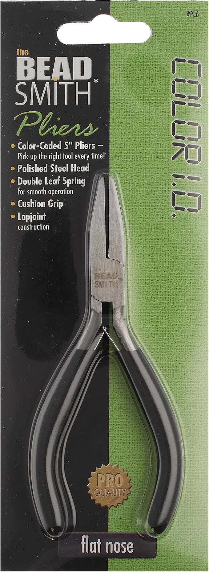 The Beadsmith Color-ID Flat Nose Plier – 5 inches – Red Comfort Grip Handle – - Image 2