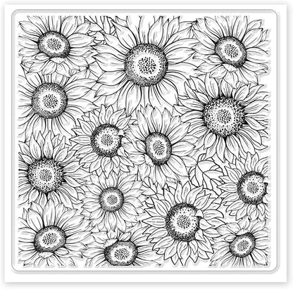 CHGCRAFT Polymer Clay Texture Sheet Sunflower Silicone Texture Stamp Polymer - Image 8