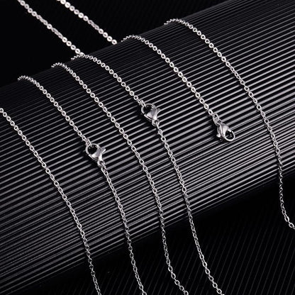 Wholesale 12 PCS Genuine Stainless Steel Fine Cable Chain Necklace Chains Bulk - Image 3