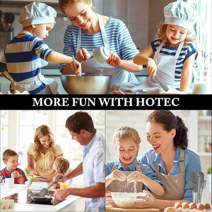 HOTEC 600℉ Heat Resistant BPA-Free Silicone Rubber Spatula Set, Kitchen Cooking - Image 7