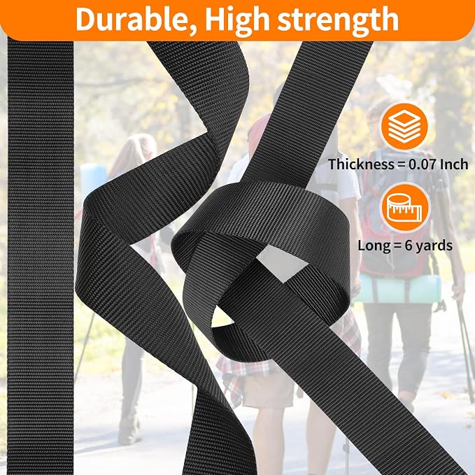 2" Heavy-Duty Buckle & Straps Set: 6-Pack Side Release Plastic Buckles - Image 5