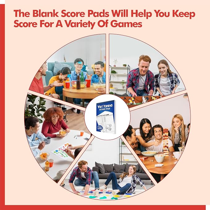 Gethelud 110 Sheets Score Pad for Yahtzee, 220 Tear-Off Pages Score Pad Large - Image 6