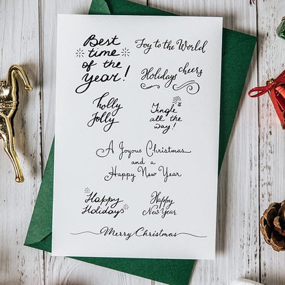 Merry Christmas Clear Stamps for Card Making and Photo Album Decorations - Image 4