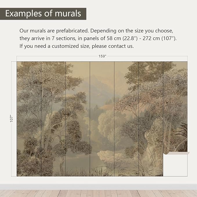 AFZEVEB-Tropical Jungle Wallpaper Landscape Tree Wall murals - Image 3