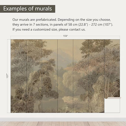 AFZEVEB-Tropical Jungle Wallpaper Landscape Tree Wall murals - Image 3