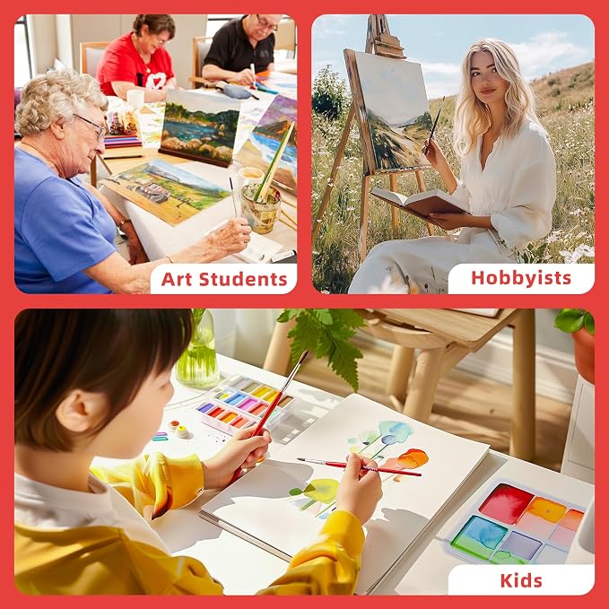 Simetufy 12 x 12 inch 5 Pack Painting Canvas Boards- Gesso Primed Acid-Free - Image 6