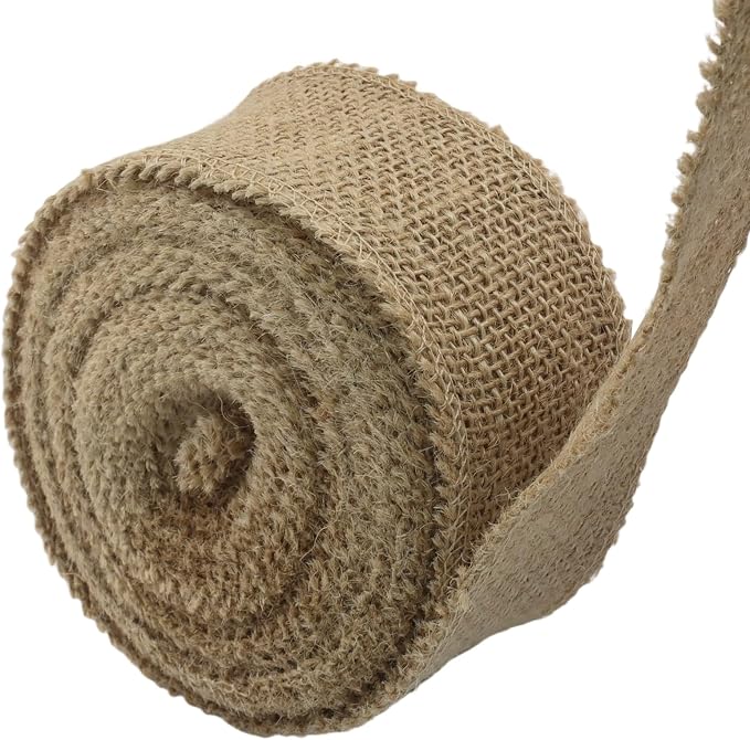 2" Wide Natural Burlap Fabric Roll - Image 6