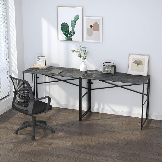 Narrow Folding Computer Desk 35 inch, Writing Gaming Computer Desk - Image 5