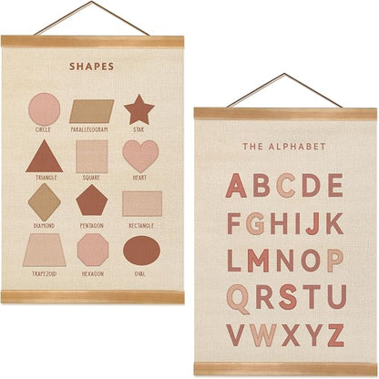 ZTGDA Alphabet Shapes Poster Set of 2, ABC Posters by Unknown