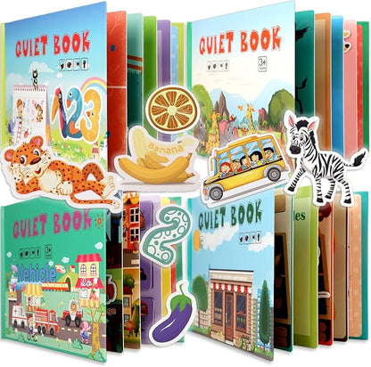 4 Subjects Montessori Quiet Book Busy Board by Unknown