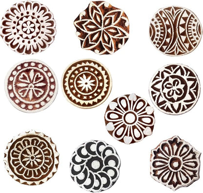 Royal Kraft Round Wooden Printing Stamps by RoyalKraft