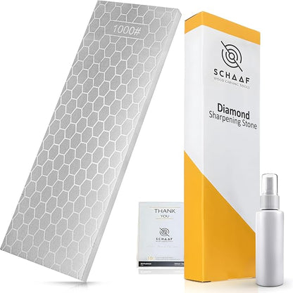 Heavy Duty Diamond Sharpening Stone Set, 2-Sided Fine 1000 Grit/Coarse 400 Grit by SchaafTools