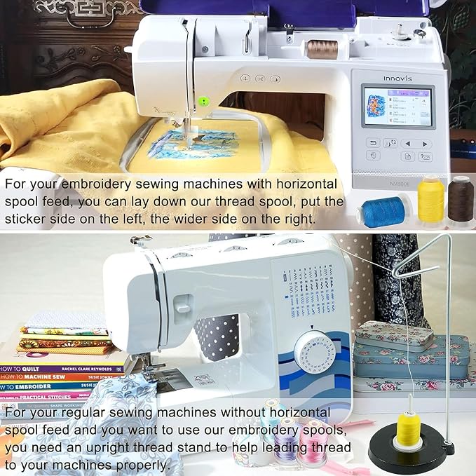 40 Spools Polyester Machine Embroidery Thread Kit 500M Colors Compatible - Image 6