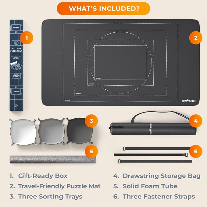 The Original Newverest Jigsaw Puzzle Mat Roll Up, Saver Pad 46” x 26” Portable - Image 8