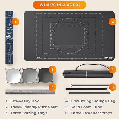 The Original Newverest Jigsaw Puzzle Mat Roll Up, Saver Pad 46” x 26” Portable - Image 8