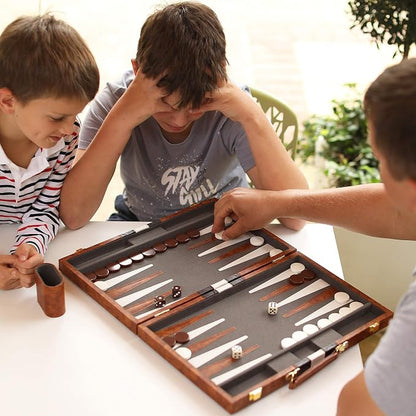 Backgammon Set - 15 Inch Classic Backgammon Board Game Sets Handheld - - Image 6